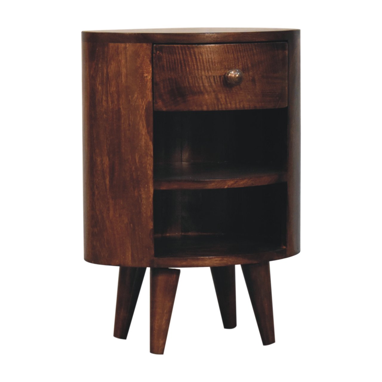 Cortez California Walnut Bedside Table