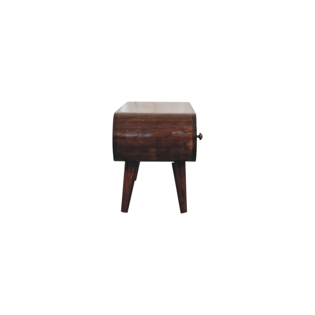 California Walnut Circular TV Unit