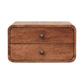 Honey Caramel 2 Drawer Floating Bedside Default Title