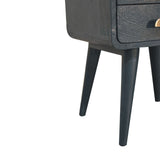 Midnight Teal Bedside Table | Brass Solid Mango Wood