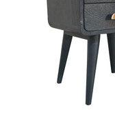 Midnight Teal Bedside Table | Brass Solid Mango Wood