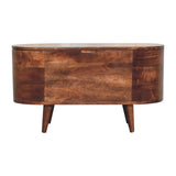 Honey Caramel Rounded Lid up Blanket Box Storage Bench