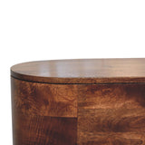 Honey Caramel Rounded Lid up Blanket Box Storage Bench