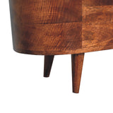 Honey Caramel Rounded Lid up Blanket Box Storage Bench