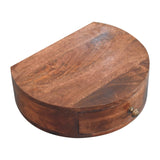 Honey Caramel Wall Mounted Rounded Bedside Table | Wall-Mounted
