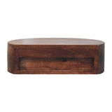 Honey Caramel Wall Mounted Rounded Bedside Table | Wall-Mounted