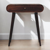 Mini California Walnut Dressing Table with Foldable Mirror