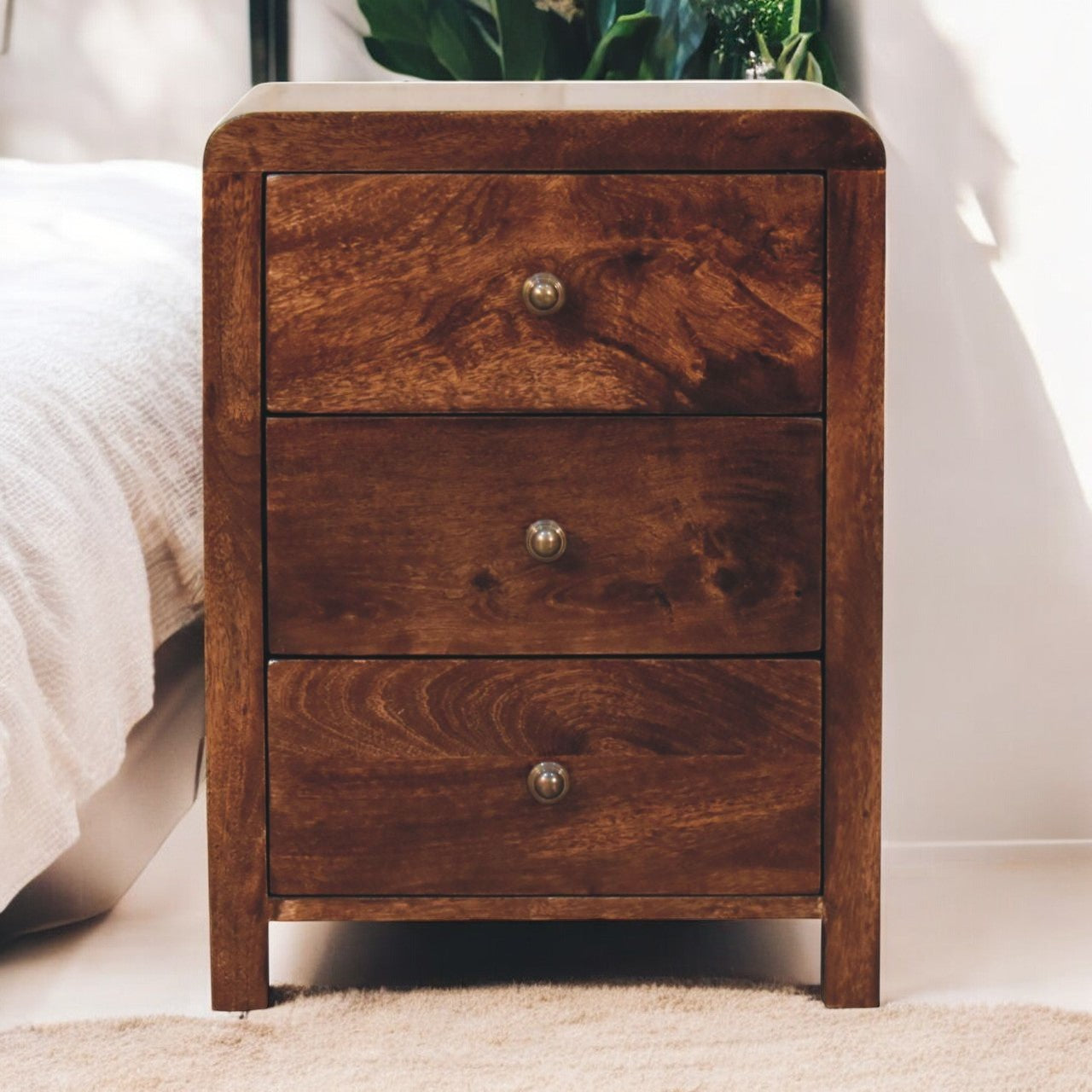 California Walnut Naya Bedside Table