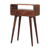 Mini Curved Honey Caramel Console Table Default Title