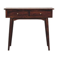 California Walnut Hallway 2-Drawer Console Table