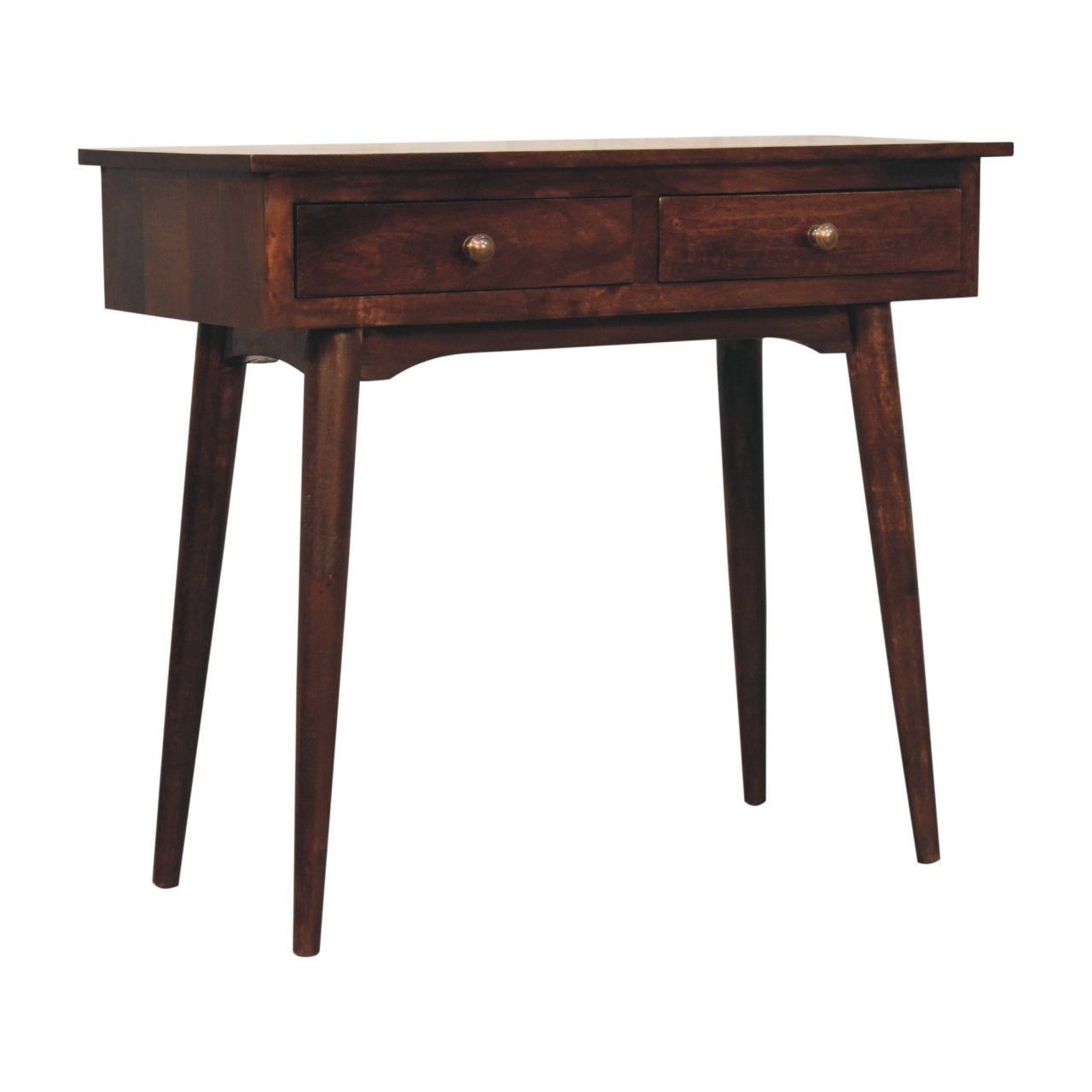 California Walnut Hallway 2-Drawer Console Table