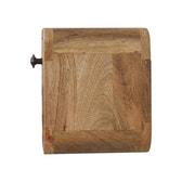 Extra Mini Curved Oak-ish Bedside with Open Slot Bedside Table