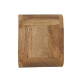 Extra Mini Wall Mounted Curved Oak-ish Bedside with Open Slot | Mango Wood