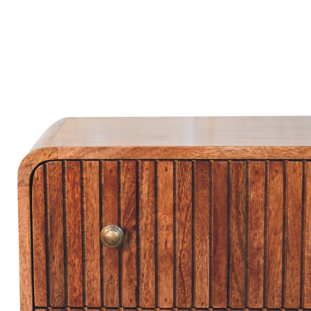 Honey Caramel T-bar Ridged Chest of Drawers