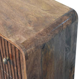 Honey Caramel T-bar Ridged Chest of Drawers