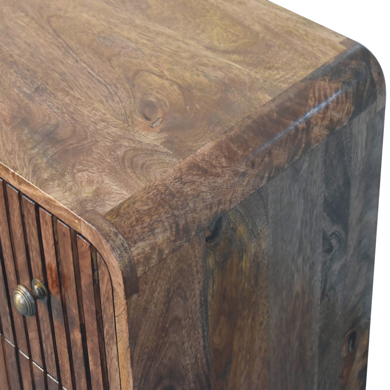 Honey Caramel T-bar Ridged Chest of Drawers
