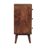 Honey Caramel T-bar Ridged Chest of Drawers