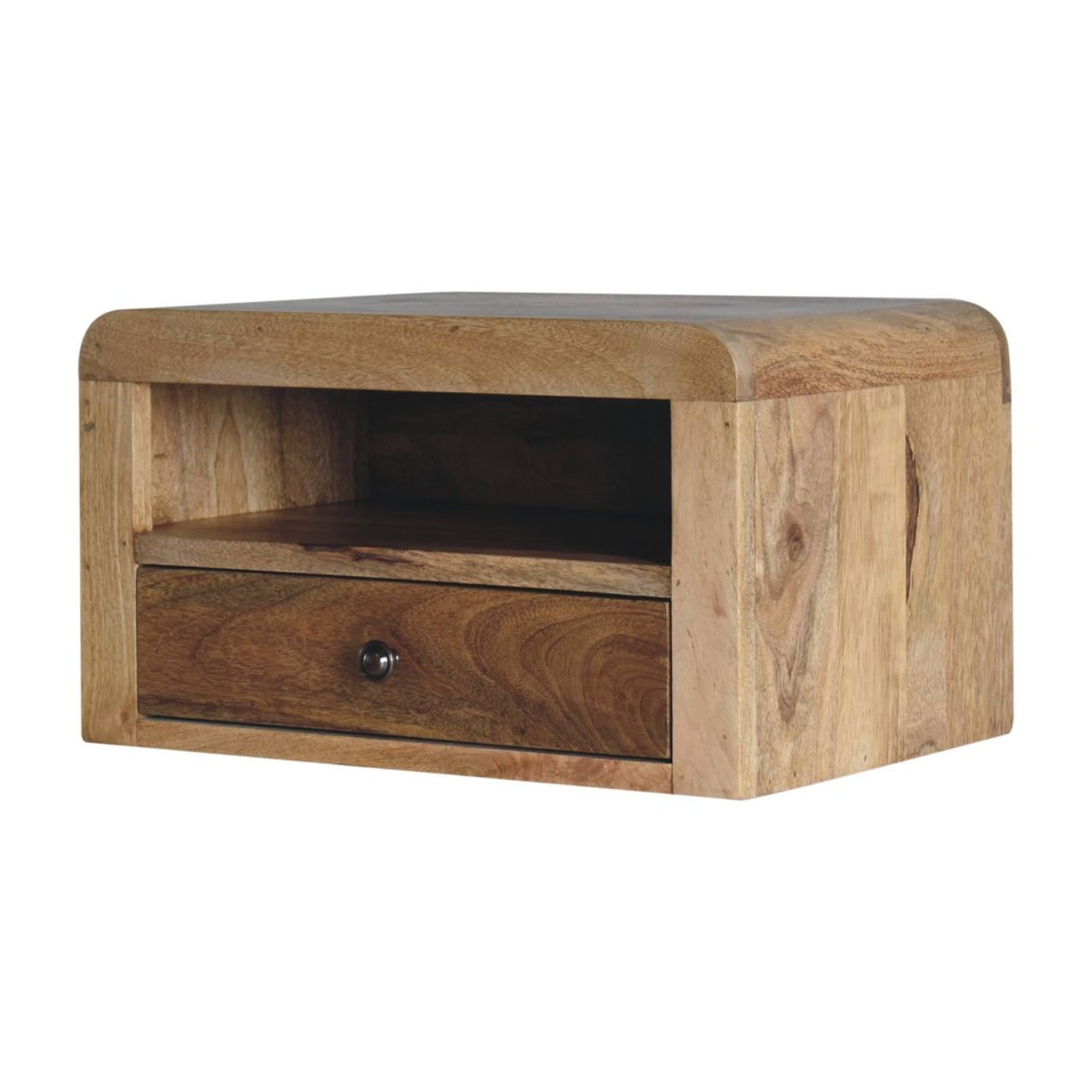 Chunky Oak-ish Floating Bedside Table | Wall-Mounted