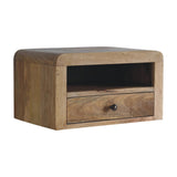 Chunky Oak-ish Floating Bedside Table | Wall-Mounted