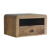 Chunky Oak-ish Floating Bedside Table | Wall-Mounted