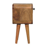 Extra Mini Oak-ish Curve Lower Bedside Table