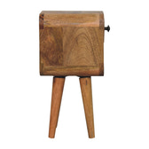 Extra Mini Oak-ish Curve Lower Bedside Table
