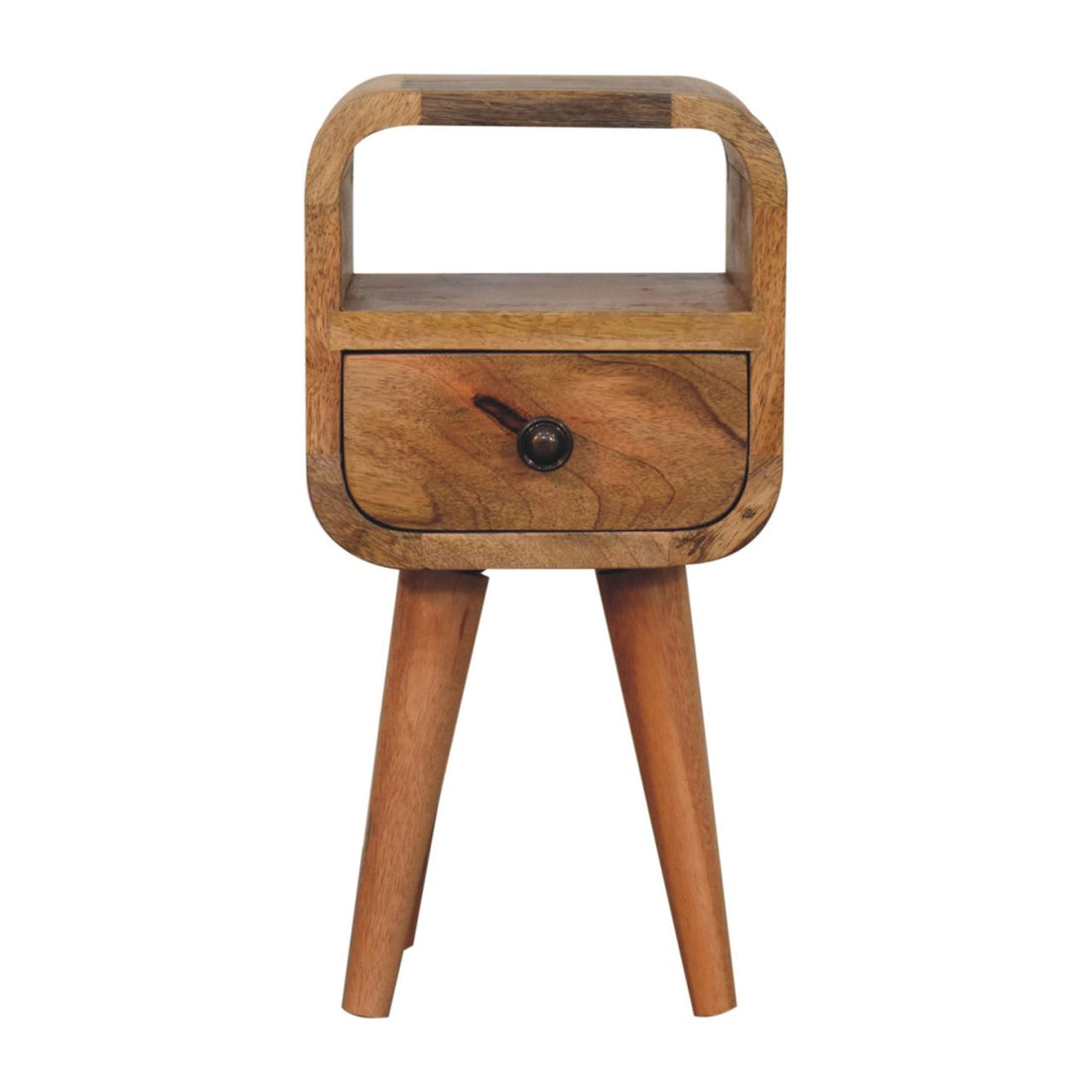 Extra Mini Oakish Curve Open Slot Bedside Table