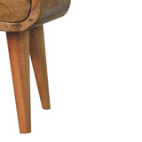 Extra Mini Oakish Curve Open Slot Bedside Table