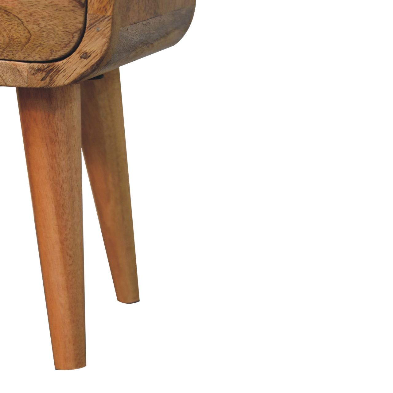 Extra Mini Oakish Curve Open Slot Bedside Table