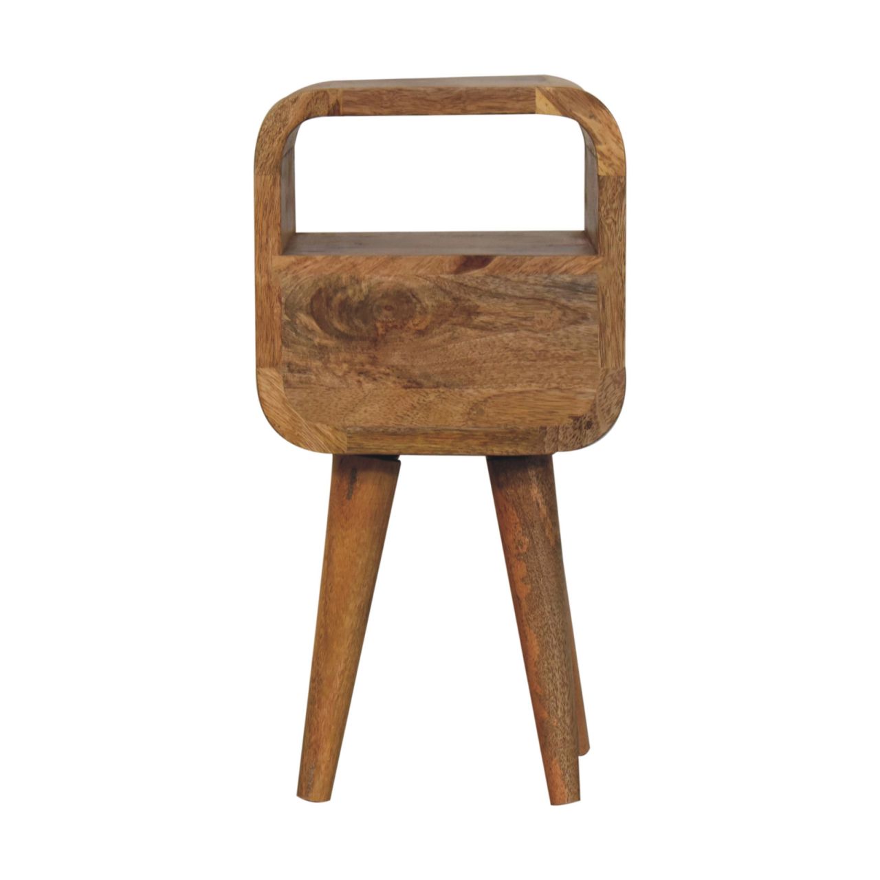 Extra Mini Oakish Curve Open Slot Bedside Table