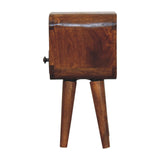 Extra Mini Chestnut Curve Open Slot Bedside Table