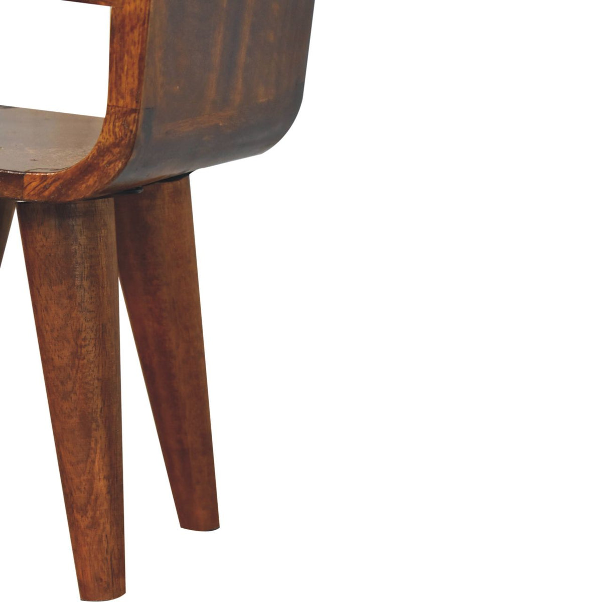 Extra Mini Chestnut Curve Lower Bedside Table