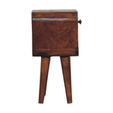 Extra Mini Chestnut Curve Lower Bedside Table
