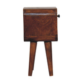 Extra Mini Chestnut Curve Lower Bedside Table