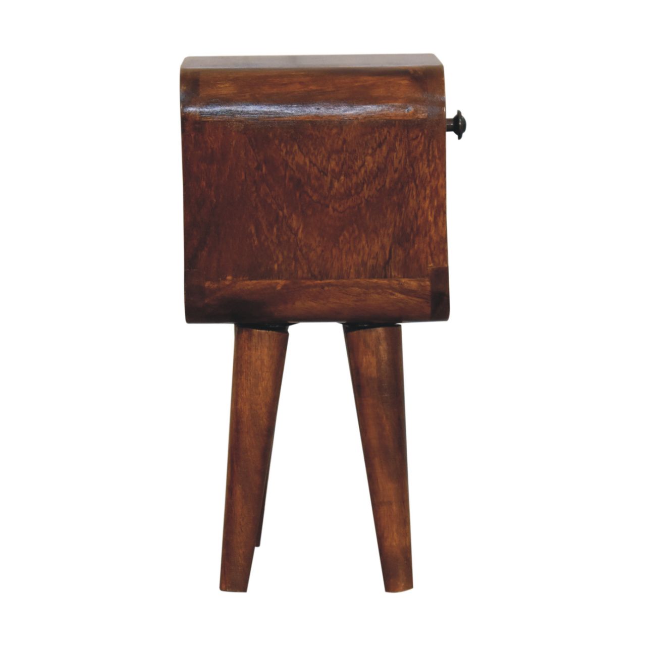 Extra Mini Chestnut Curve Lower Bedside Table
