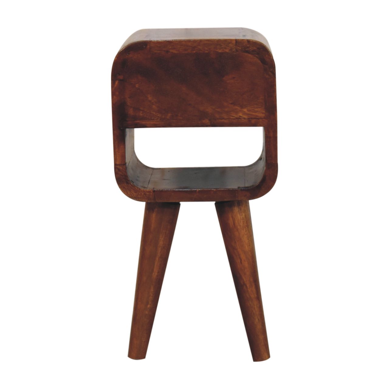 Extra Mini Chestnut Curve Lower Bedside Table