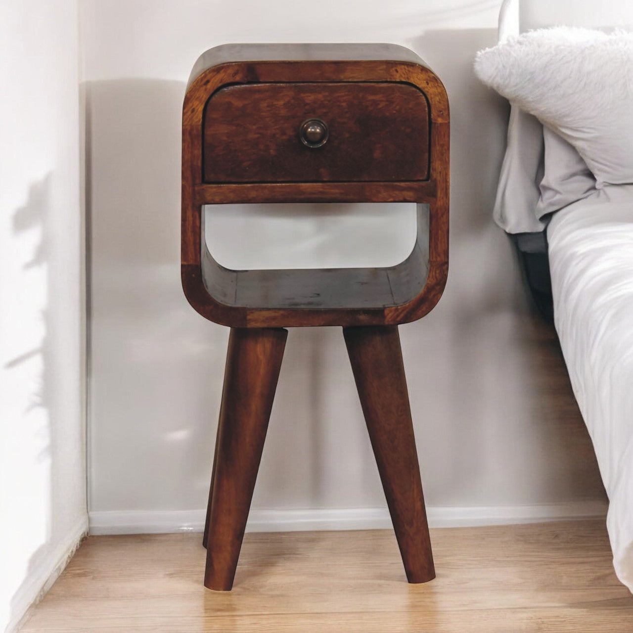 Extra Mini Chestnut Curve Lower Bedside
