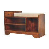 Retreat Chestnut Shoe Bench | Linen