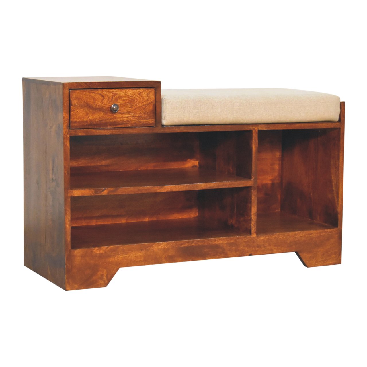 Retreat Chestnut Shoe Bench | Linen