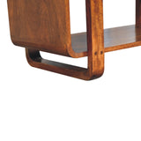 Loop Chestnut Bench | Linen Open Shelf