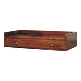 Belmont Wall-Mounted Console Shelf Chest of Drawers | Chestnut Mango Wood