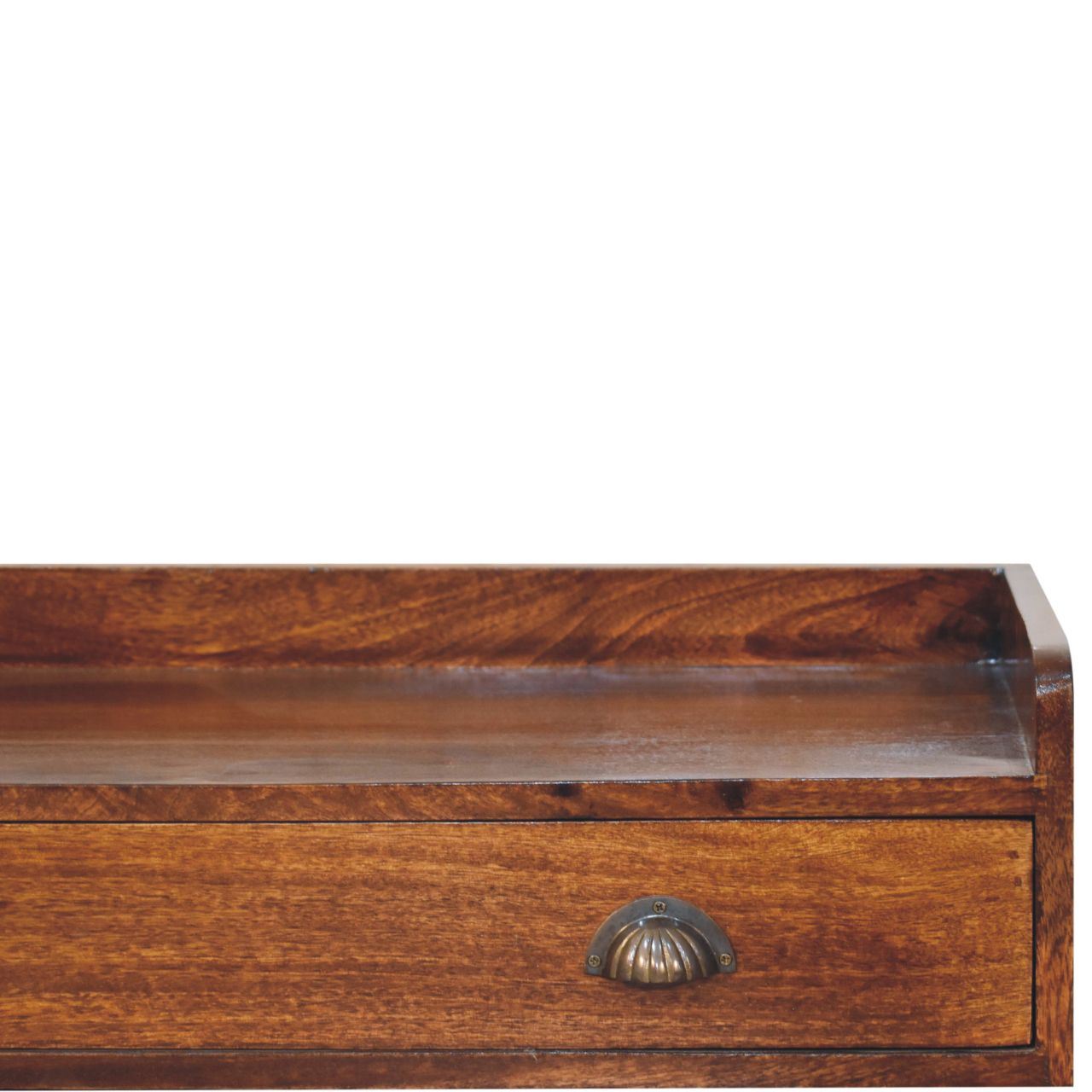 Belmont Wall-Mounted Console Shelf Chest of Drawers | Chestnut Mango Wood