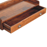 Belmont Wall-Mounted Console Shelf Chest of Drawers | Chestnut Mango Wood