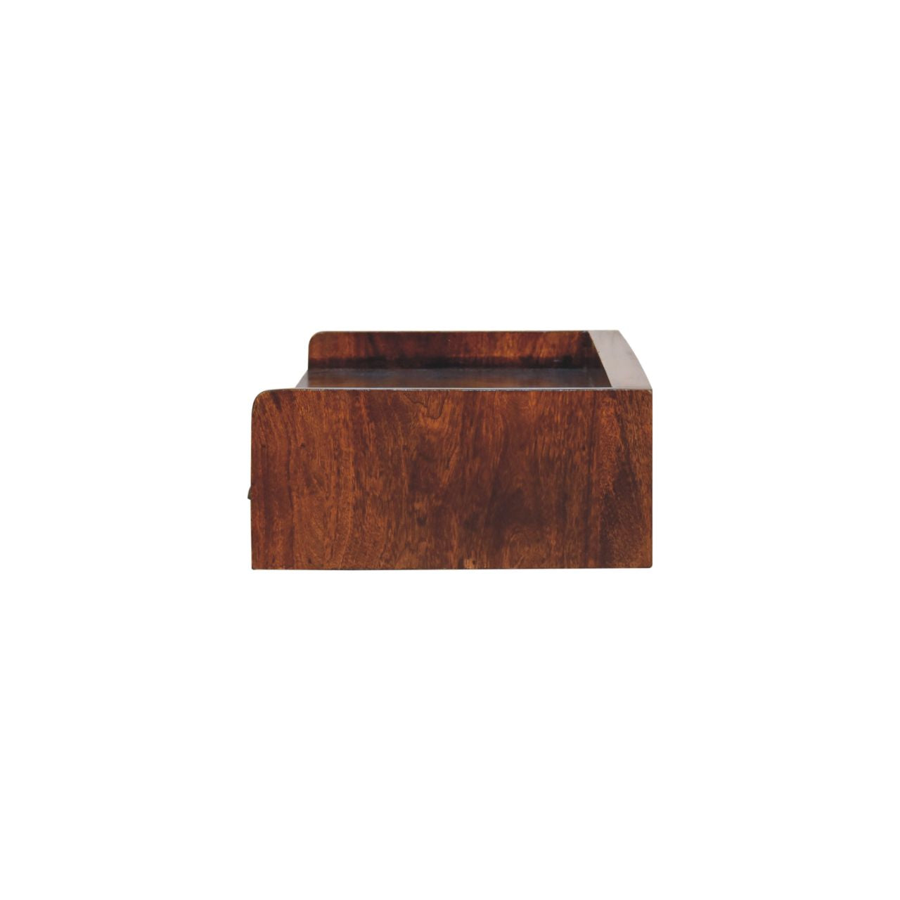 Belmont Wall-Mounted Console Shelf Chest of Drawers | Chestnut Mango Wood