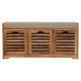 Shutter Oak-ish Shoe Bench | Boucle Default Title