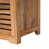 Shutter Oak-ish Shoe Bench | Boucle