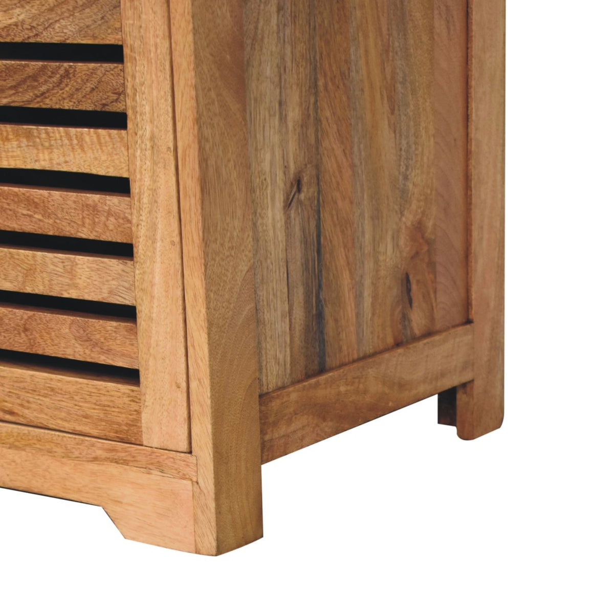Shutter Oak-ish Shoe Bench | Boucle