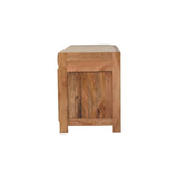 Shutter Oak-ish Shoe Bench | Boucle