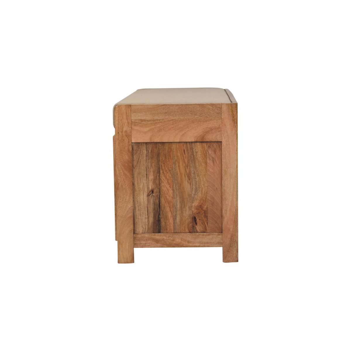 Shutter Oak-ish Shoe Bench | Boucle