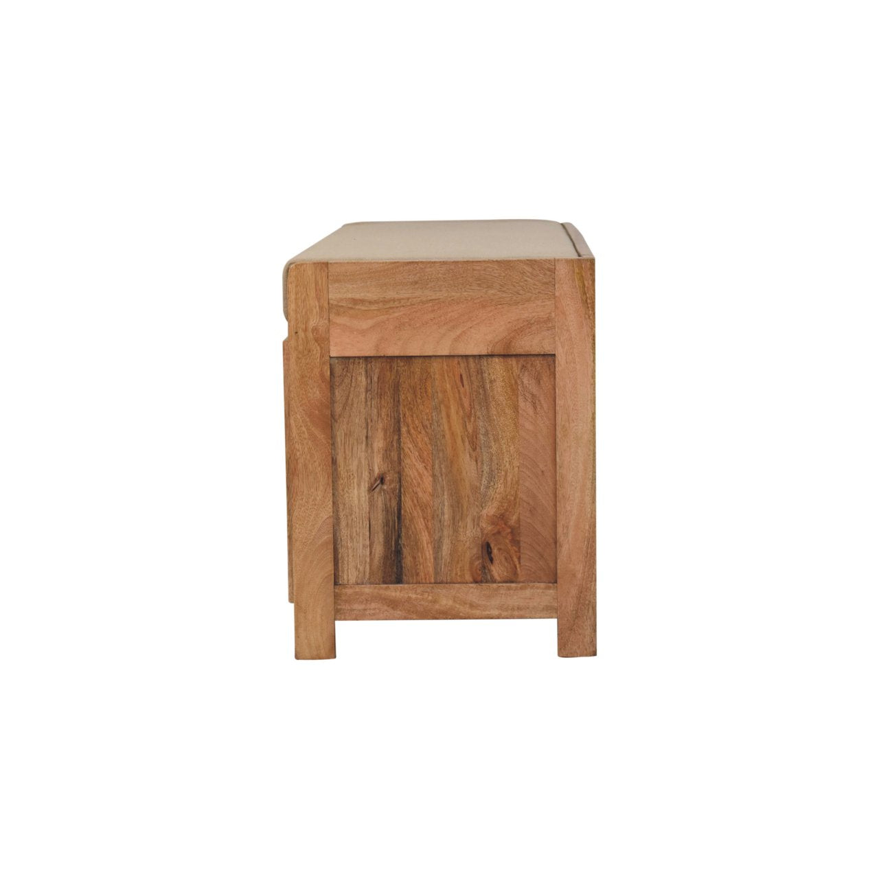 Shutter Oak-ish Shoe Bench | Boucle
